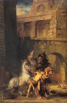 馬 Painting - 馬に食い荒らされたディオメデス 聖書の象徴 ギュスターヴ・モロー